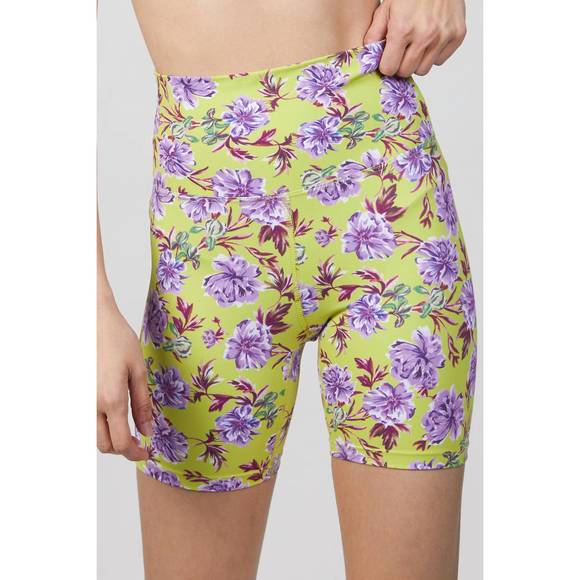 NEW BEACH RIOT bike short in lime punch gardenias - Picture 1 of 2